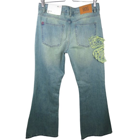 BDG Low Rise Flare Jean With Butterfly Appliqué Size 28 - Picture 9 of 11